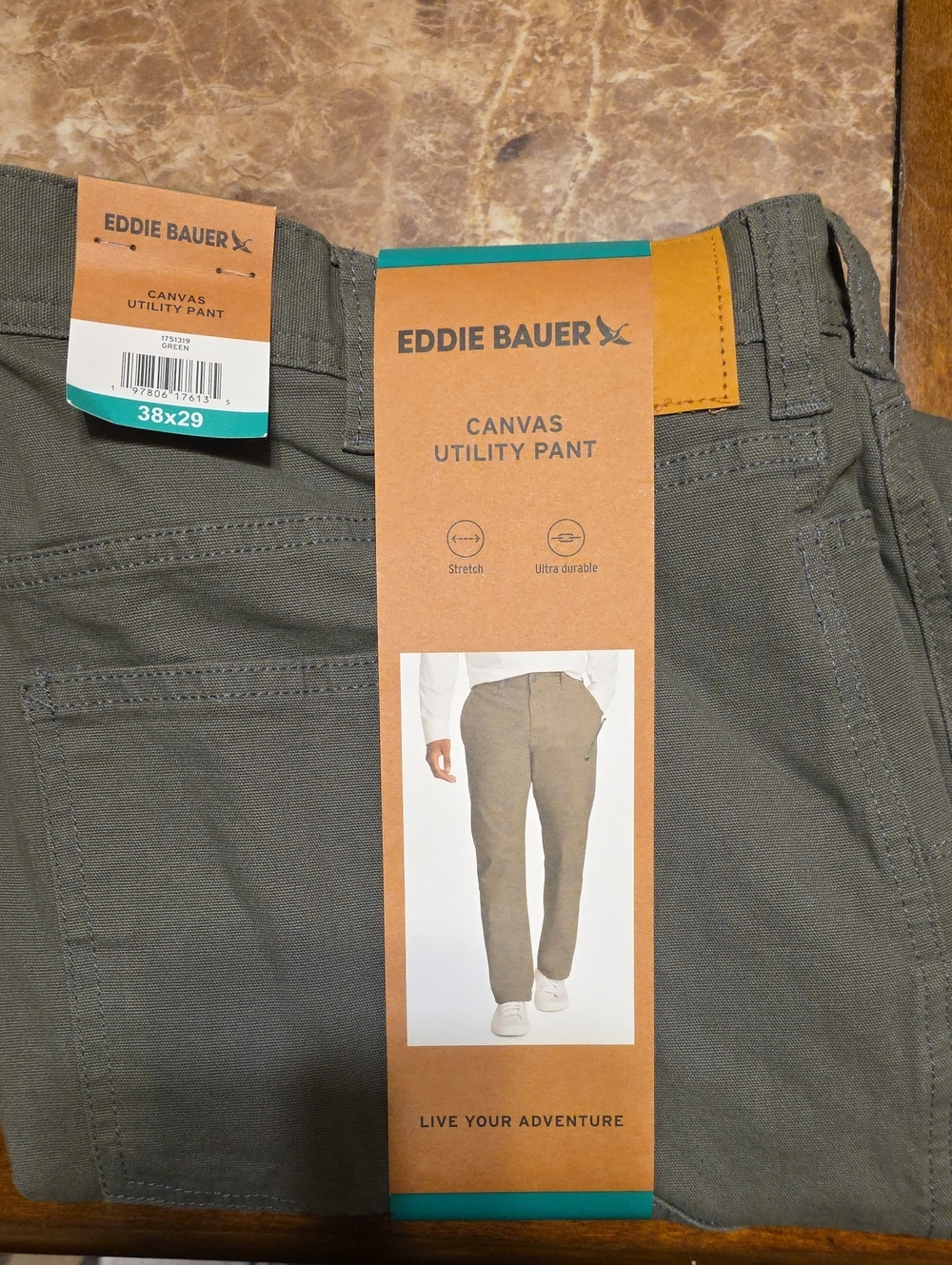 Eddie Bauer Men’s Canvas Utility Pants - Olive Green
